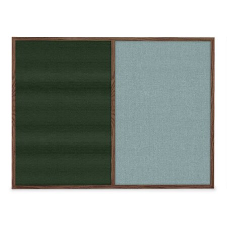 United Visual Products Slim Style Indoor Enclosed Corkboard, 48 UVRDS48SBH-BLACK-DRKSPR